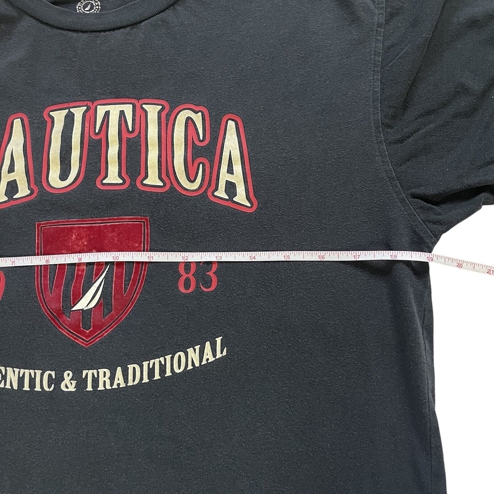 Náutica Women t shirt juniors Size XL (18/20) Gray Print short sleeve crew neck - Picture 5 of 6